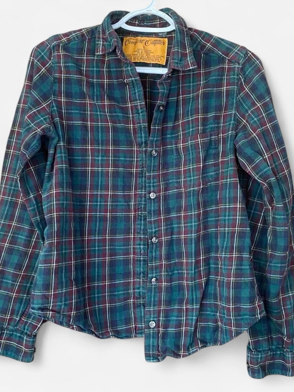 Vintage Y2K Comfort Outfitter Cotton Long Sleeve Button Flannel Shirt Skater